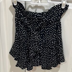 Zara Black Dotted Skort